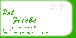 pal friebe business card